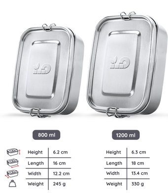 Metal Storage Containers - Stainless Steel