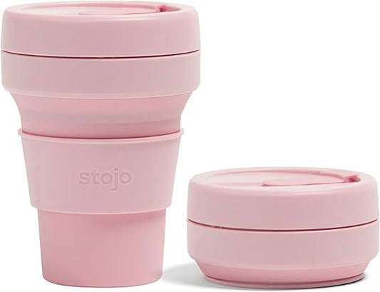 Stojo Katlanabilir Silikon Bardak – 355 ml - Pembe