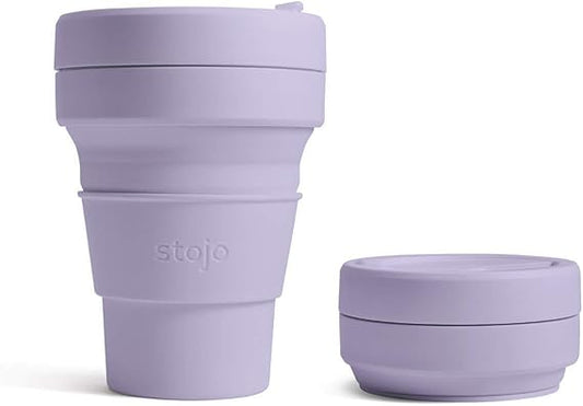 Stojo Katlanabilir Silikon Bardak – 355 ml - Leylak