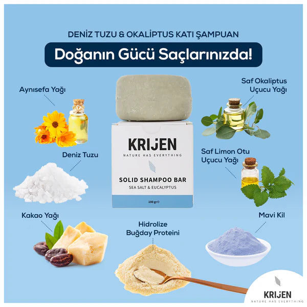 Deniz Tuzu & Okaliptus Katı Şampuan