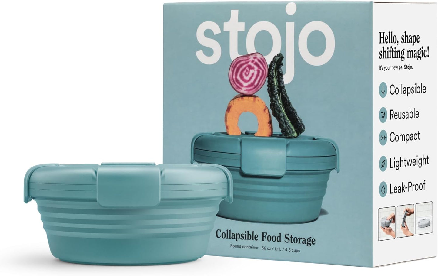 Stojo Katlanabilir Saklama Kabı 1.1 Lt - Okaliptus