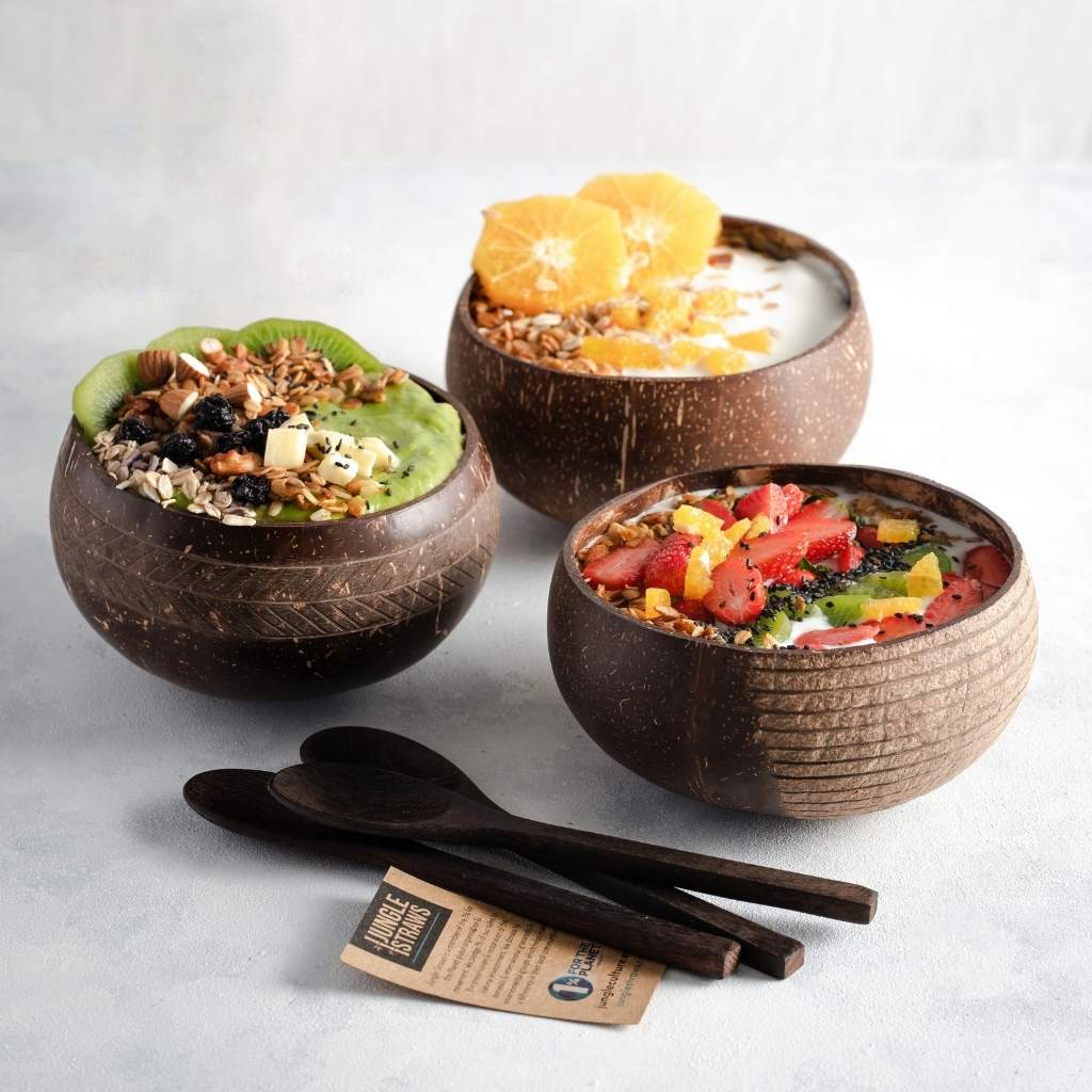 Coconut Bowl &amp; Spoon Set