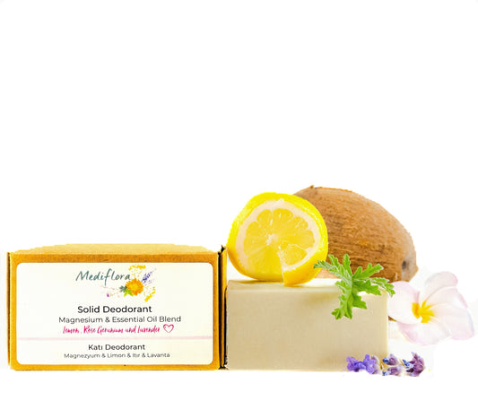 Doğal Magnezyum Katı Deodorant – Lavanta, Itır & Limon