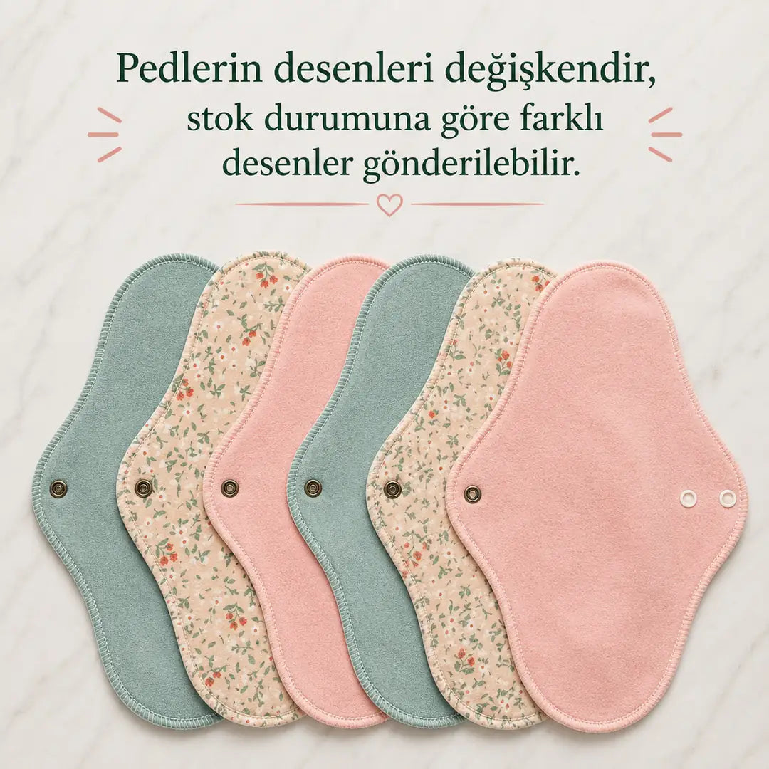 Yıkanabilir Regl Pedi (%100 Pamuk 6'lı Normal Boy)
