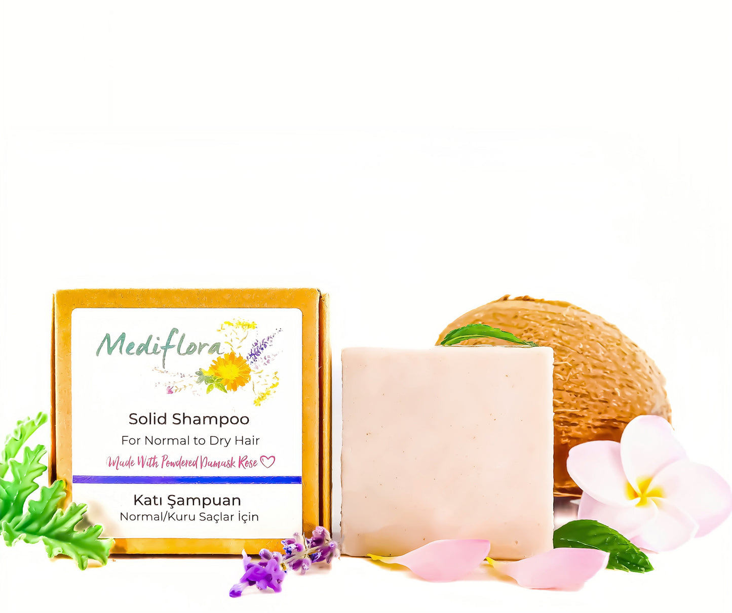 Normal ve Kuru Saçlar İçin Katı Şampuan – Besleyici Kakao & Hindistan Cevizi Yağı