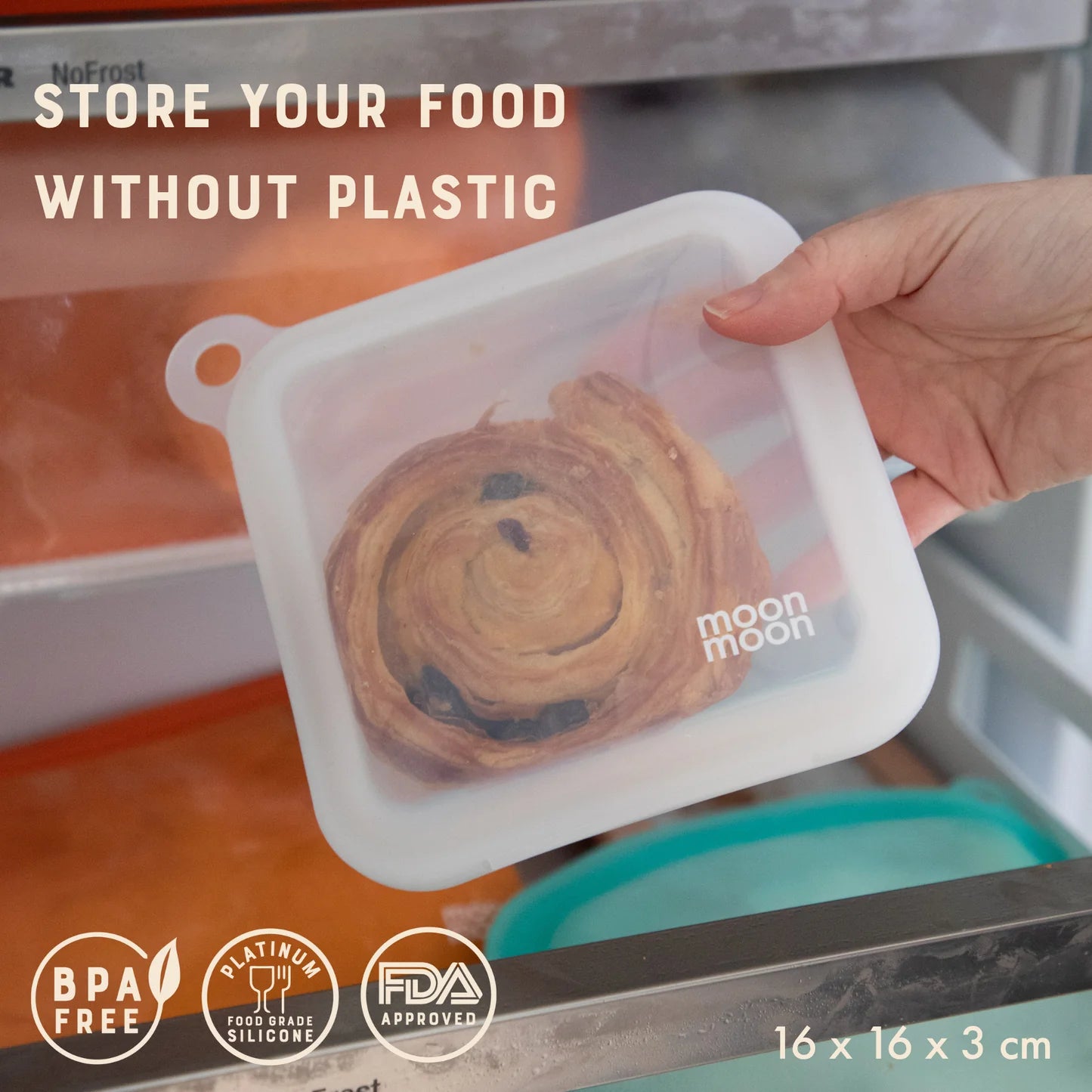 Moon Moon XL Silicone Storage Bag – 2000 ml, Set of 2