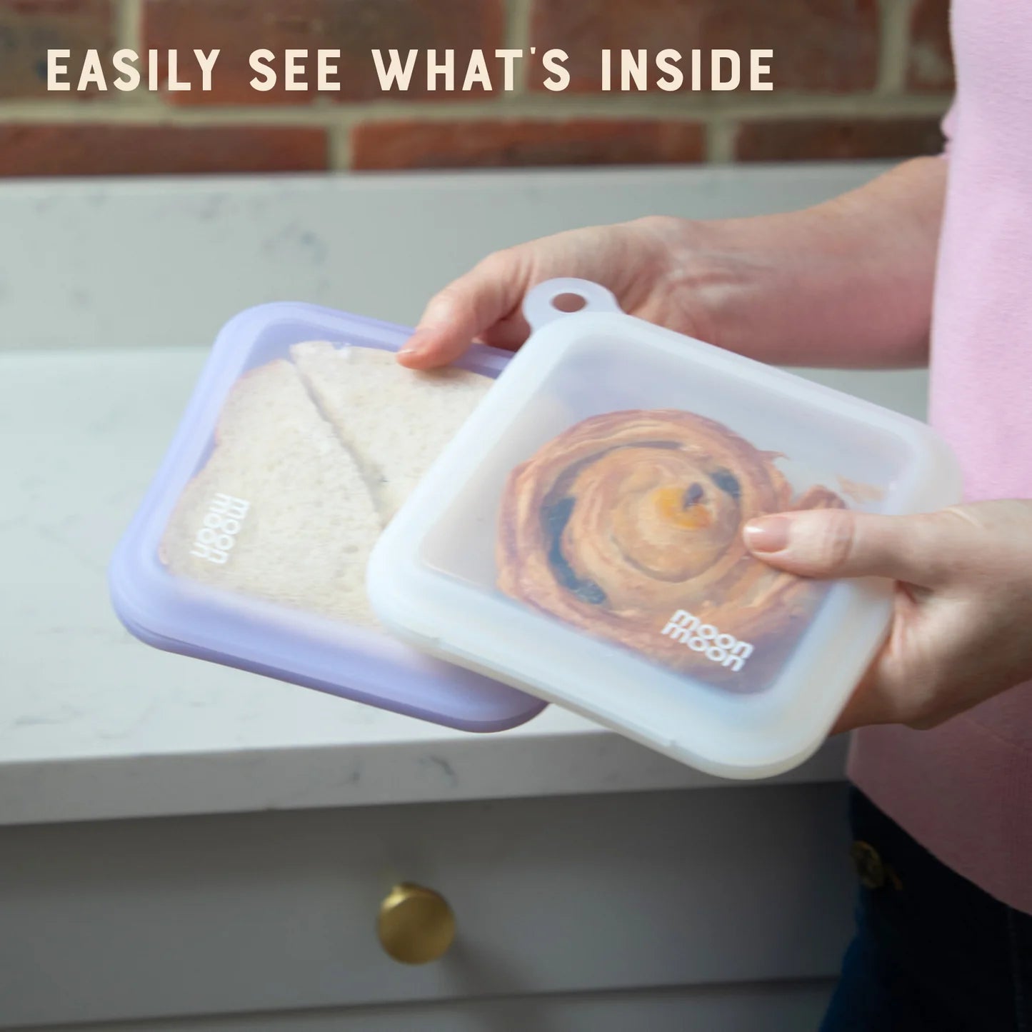 Moon Moon XL Silicone Storage Bag – 2000 ml, Set of 2