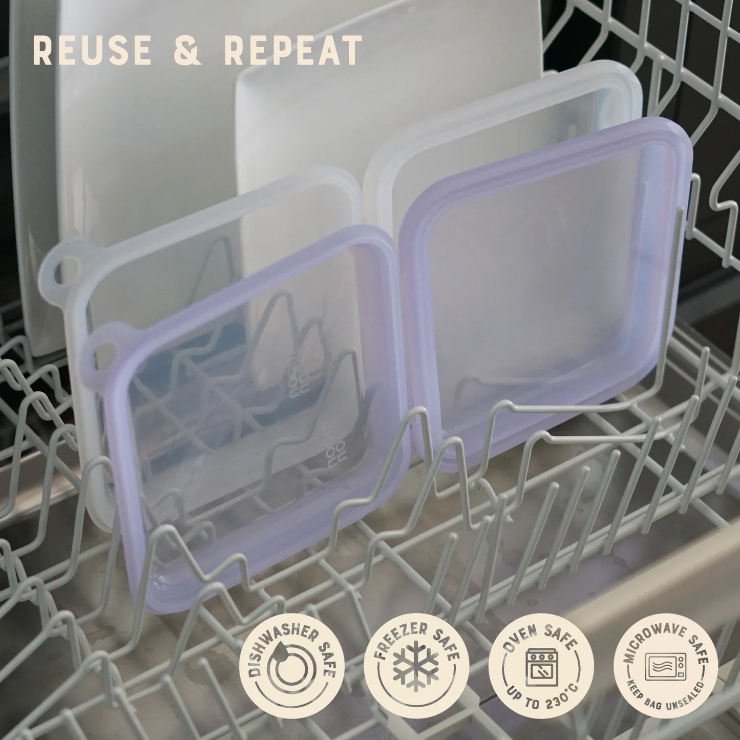 Moon Moon XL Silicone Storage Bag – 2000 ml, Set of 2