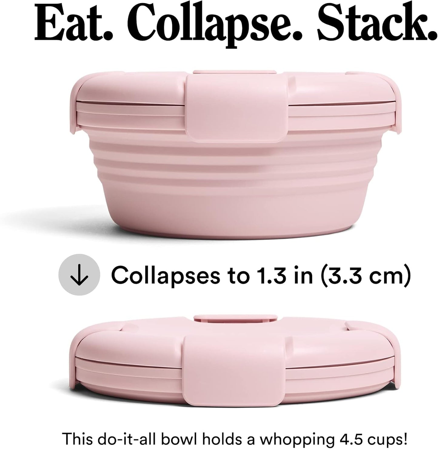 Stojo Katlanabilir Saklama Kabı - Pembe