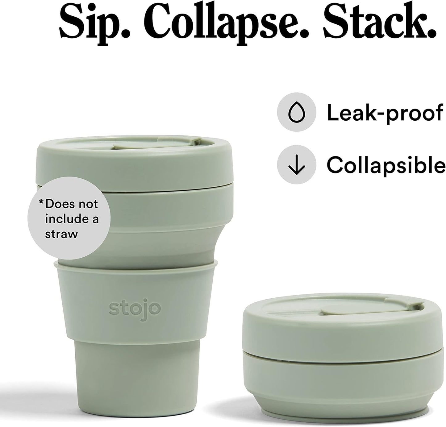 Stojo Collapsible Silicone Cup – 355 ml - Pink
