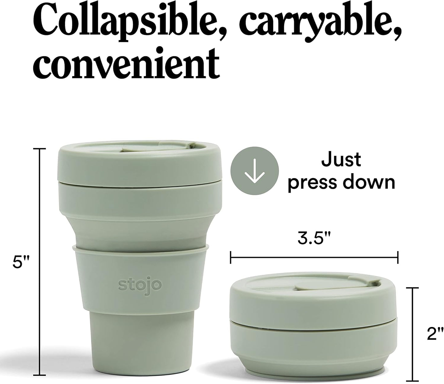 Stojo Collapsible Silicone Cup – 355 ml - Pink