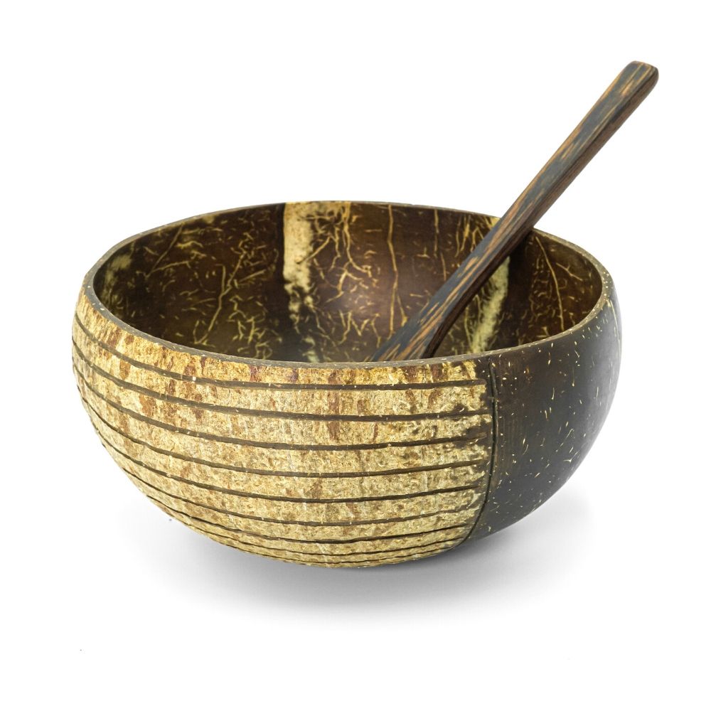 Coconut Bowl &amp; Spoon Set